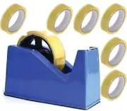 DESKTOP HEAVY DUTY HEAVY WEIGHT SELLOTAPE CELLOTAPE TAPE DISPENSER +6 ROLLS TAPE