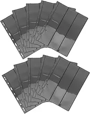 Generic 10pcs Double-sided Storage Book Postage Stamps Stamp Collections Stamps Accessories Stamps Collector Tools Stamp Albums Pages Stamps Extra Pages Stamps Album Inserts Black Pvc