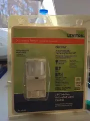 Leviton Occupancy Sensor 180° Motion Activated Light Control PR180 Light Almond