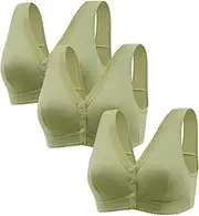[Generic] 3pcs High Support Bras for Women Adjustable Strap Full Coverage Up Bras Comfortable No Underwire Wireless Bras Ultimate Lift Bra