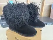 Bearpaw 1854W Women's 9M Black 7 Tall Inch Furry Boot