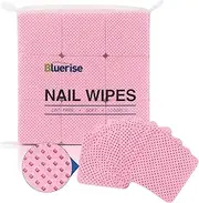 BLUERISE Lint Free Nail Wipes Pink 1200pcs Nail Polish Remover Pads Soft Absorbable Eyelash Extension Glue Cleaning Wipes