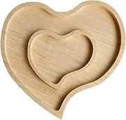Heart Shaped Cutting Board Acacia Wood Bread Board Cheese Serving Platter Serving Charcuterie Board for Meat Cheese and Vegetables Valentine's Day Anniversary