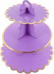 Abaodam 3-tier Paper Cake Stand Cupcake Display Dessert Holder Cardboard for Events Celebrations