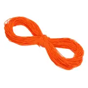 100m Elastic Cord Heavy Stretch String Rope 1mm for Crafting, Dark Orange