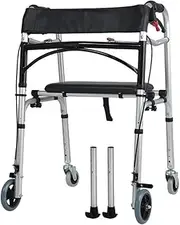 Elderly Rollator Walker - Walker with Seat and Foot Brake - Disabled Folding Aluminum Alloy Booster - Multifunctional Transport Aid Walker Interesting