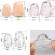 2x Penis Condom Delay Extension Ejaculation Glans Sleeve Permanent Male Toys
