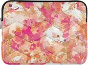 Laptop Sleeve Case 13-14 Inch Portable Computer Cases for Laptop Rose Gold Cartoon Cute Puppy Computer Carrying Bag for Laptop Computer