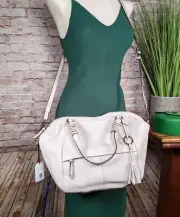 NWT~ SANCTUARY DUNE SATCHEL BAG ~ TASSEL PEBBLED LEATHER SATCHEL CROSSBODY ~$248