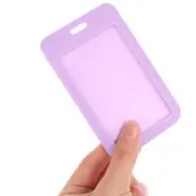 Two-Sided Credit Card Cover Hard Plastic Badge Holders With Slot ID Card Hold CR