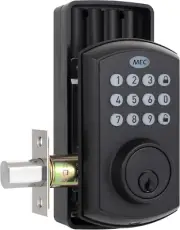 MEC Digital Motorised Matte Black Smart Lock – 50 User Codes Electronic Keyless