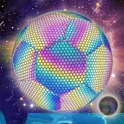 Holographic Reflective Soccer Ball Luminous Official Match Ball for Children