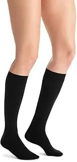 JOBST Opaque Compression Stockings, 30-40 mmHg, Knee High, Closed Toe, Classic Black, Large