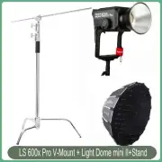Aputure LS 600x Pro LED Video Light 2700K-6500K + Light Dome mini III+ C Stand