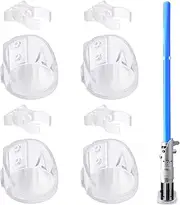 LEKUSHA Clear Lightsaber Wall Mount Display Stand Light Saber Holder Compatible for Any Lightsaber, Pack of 4