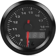 52MM Dual Display Voltmeter 7colors Led Volt Gauge 8-18V Voltage Gauge Car Meter with Stepper Motor Car Meter Voltmeter