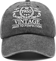 [LAMCEPLU] 70th Birthday Gifts for Women Men, Happy 70th Birthday Decorations - Embroidered Baseball Cap Adjustable