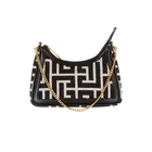 Balmain B-Army Shoulder Bag in Monogram Jacquard Black