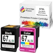 Cartridge Planet 1 Black and 1 Colour Compatible Ink for HP 67XL 3YM57AA 3YM58AA for HP Deskjet 2330 2332 2700 2720 2721 2722 2723 4100 4120 4121 4122 4123 HP ENVY 6020 6030 6032 6034 Pro 6420 Pro 6..