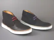 Robert Graham Mens HORACE Hi Top Athletic Fashion Sneakers Black Brown Leather