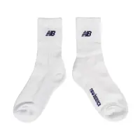在飛比找momo購物網優惠-【NEW BALANCE】襪子 白 藍 白襪 長襪 毛巾底 