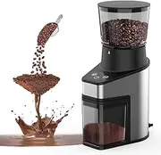 [ADVWIN] Burr Coffee Grinder, Automatic Grinding Machine, 18 Cup Capacity of Drip Coffee, Espresso, French Press Filter, Stainless Steel Electric Conical Burr Coffee Grinder | 60-Gear Adjustment