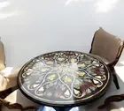 Round Coffee Table Top, Marble Inlay table Top, Home Decor Furniture
