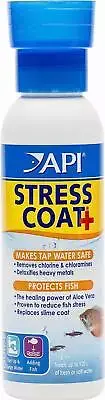 API STRESS COAT Aquarium Water Conditioner 4-Ounce Bottle (85B)
