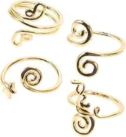 [SHERCHPRY] 4pcs Summer Beach Toe Rings for Women Adjustable Open Toe Rings with Zircon Foot Jewelry Set Boho Toe Rings in Designs