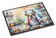 NEW English Bulldog The Chef Doormat Front Door Mat Indoor Outdoor Rugs for