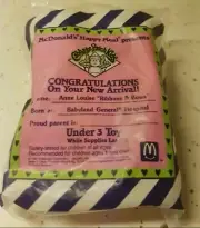 Vintage Mcdonalds Toy 1992 Cabbage Patch Kids Congratulations On Your New...