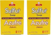 Grisi Bio Sulfur Soap with Lanolin, 4.4 oz (Pack of 2)