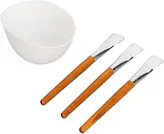 Facial Mask Maker Tool Kit, Wooden Brush Lightweight Face Mask Bowl Fine Workmanship Multifunctional for Home for Moisturizers