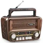 Portable Radio AM FM, Retro Bluetooth 5.3 Speaker, Shortwave Radio Support TF...