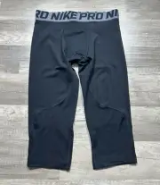 Nike Pro Dri-Fit Compression 3/4 Tights Black Boys Size Medium NWT NEW