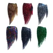 Belly Dance Hip Scarf Wrap Triangle Waist Chain Hip Belt Sequin Tassel Skirt for
