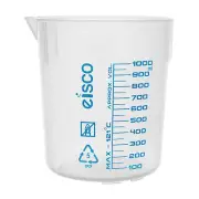 Premium 1000mL Beaker - Polypropylene, 50mL Graduations - Eisco Labs