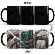 New ONE PIECE Magic Color Changing Mug Tea Cup Unique Ceramic Coffee Cup A