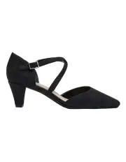 [Easy Steps] Adison Black Shimmer Heeled Shoes