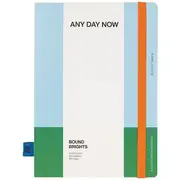 Any Day Now Bound Brights A5 Ruled Notebook Blue and Green