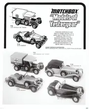 Matchbox / Lesney b & W press release picture "Models of Yesteryear" 1974
