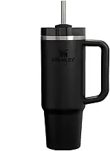 Stanley Quencher H2.0 Tumbler with Handle and Straw 30 oz | Flowstate 3-Position Lid | Cup Holder Compatible for Travel | Insulated Stainless Steel Cup | BPA-Free | Black