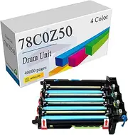 78C0Z50 4 Color Imaging Drum Kit Compatible for Lexmark C2325 MC2325 C2425 MC2425 MC2535 MC2640 Printers High Yield 78C0Z50 Drum Unit Printers Accessories,78C0Z50-40000 pages