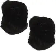 [LIFKOME] 1 Pair Faux Fur Cuff Covers Warm Keeping Sleeves for Adults Elastic Cuff Protectors for Arm Protection Stylish Over Sleeves Fluffy Fibers for Winter Wear