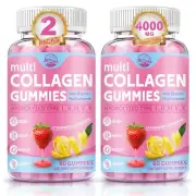 Multi Collagen Peptides Gummies Type I II III V X - Hydrolyzed Collagen Pepti...
