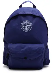 Stone Island Kids Logo-embroidered Nylon Backpack - Blue - One Size (Newborn) ONE SIZE (Newborn)