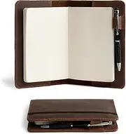 Hide & Drink, Rustic Cover for Leuchtturm A6 Hardcover Notebook (3.6 x 5.9 in. Notebook Not Included) Full Grain Leather, Handmade, Bourbon Brown