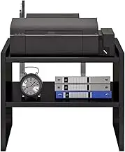 Printer Table Printer Shelf Copier Desktop Multilayer Stand Desk Sub-Office Desk Household Storage Shelf Printer Shelf(Black,Large)