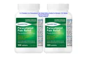 2 x Chemists Own Paracetamol Pain Relief 500mg Gentle On Stomach 100 Tablets