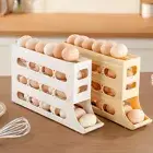 4 Tiers Refrigerator Egg Storage Box Eggs Rolling Rack for Refrigerator Storage